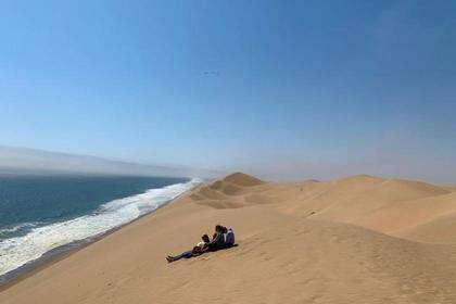 Blick aufs Meer von den Sanddünen