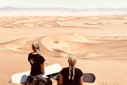 Sandboarding in Namibia