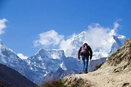 Aufstieg mit sensationeller Aussicht auf den Mount Everest