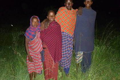 Eine Massai-Familie