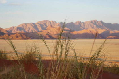 Ausblick auf das Sossusvlei in Namibia