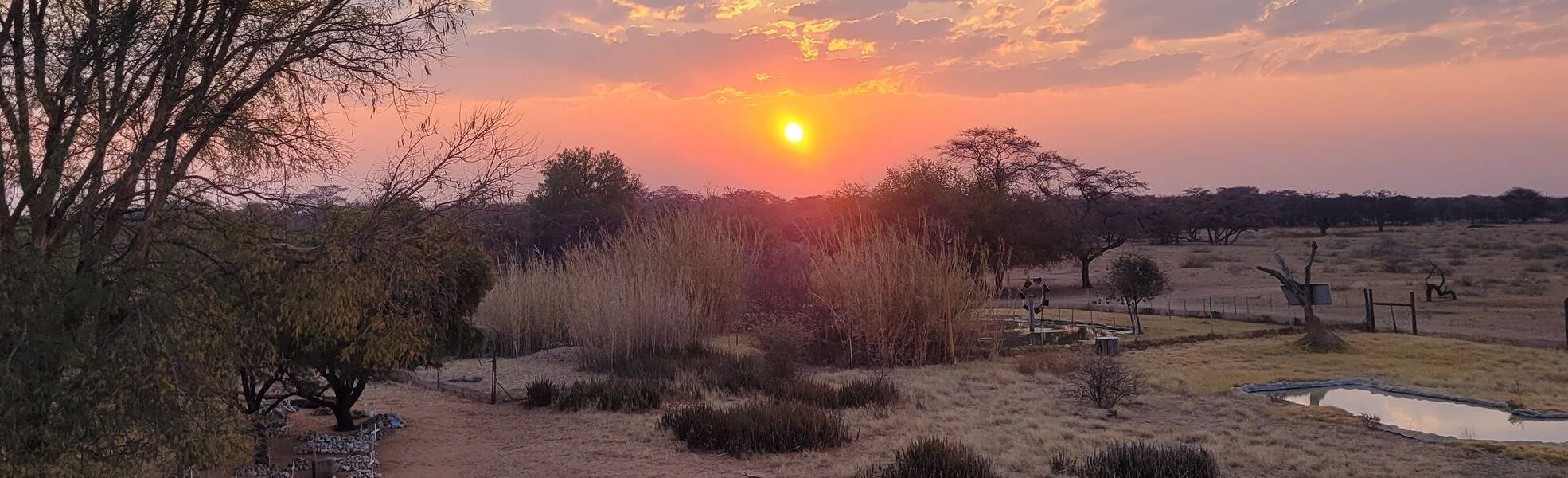 Sonnenuntergang in Namibia