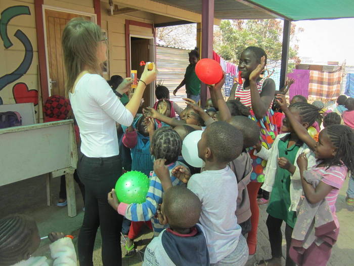 Volunteering with children in Namibia