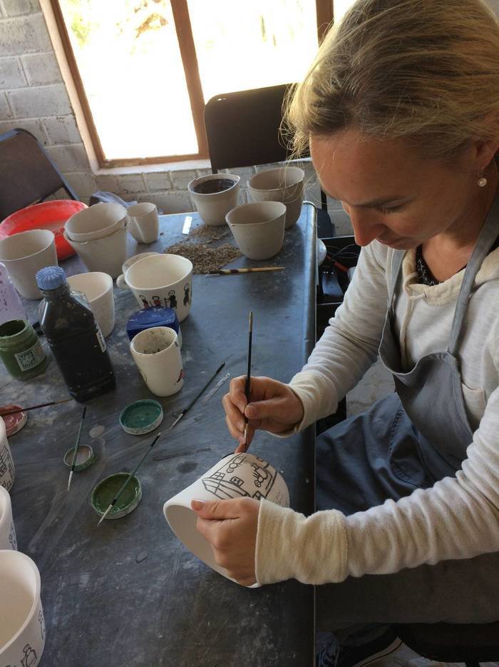 Kreativwerkstatt in Namibia