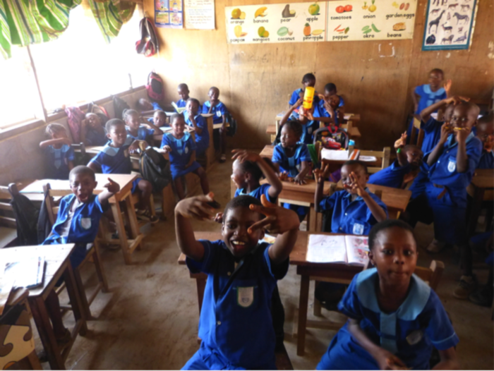 Children teach in Ghana