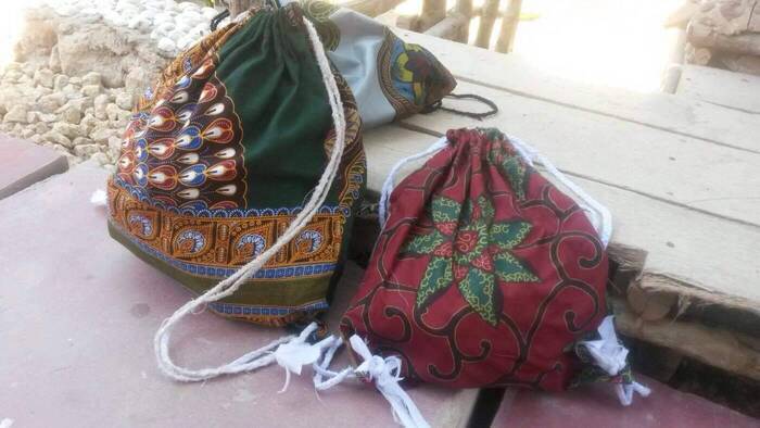 Gym bags sew in the Women Empowerment project in Tanzania