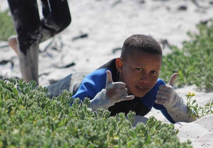 Anna als Volunteer im Surf Projekt in Südafrika