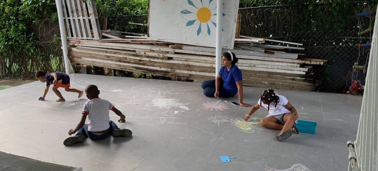 Cosima im Projekt in der Karibik