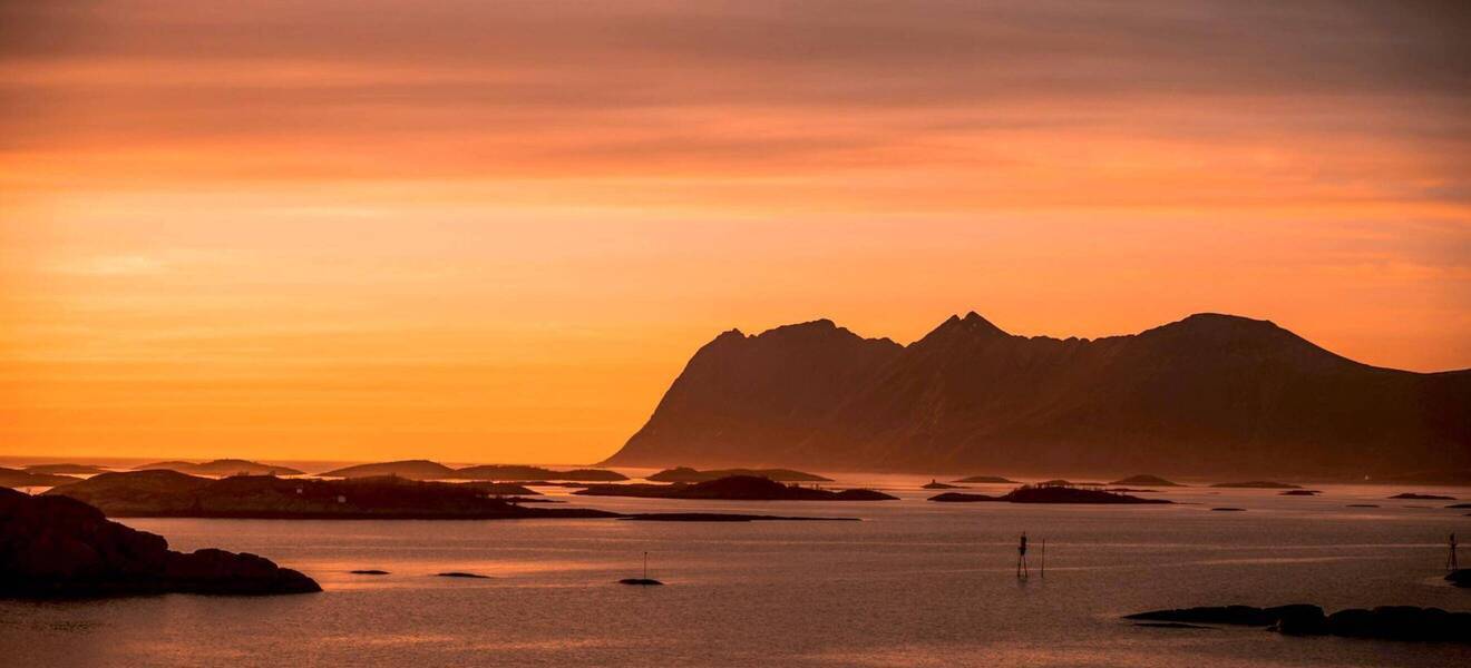 Wunderschöner Sonnenaufgang in Norwegen