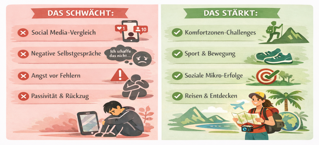 Infografik Selbstbewusstsein stärken 