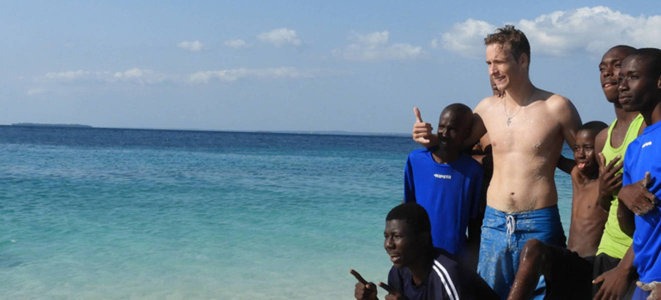 Volunteering football coach Zanzibar