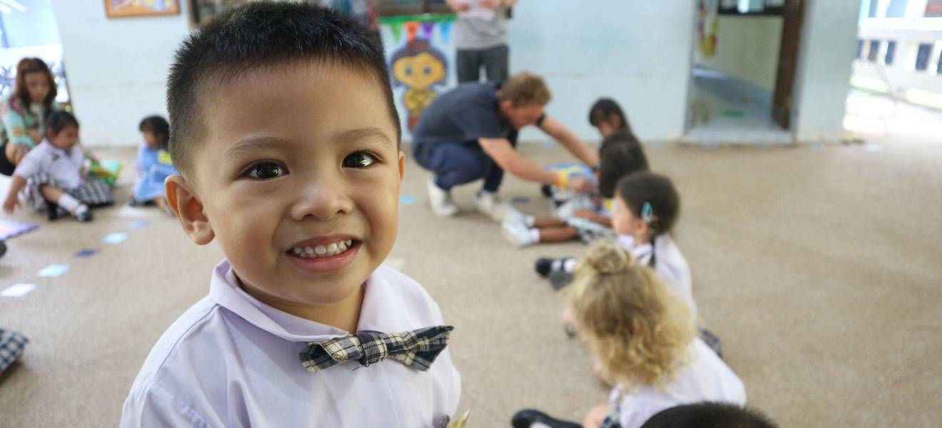 Teaching children in Thailand