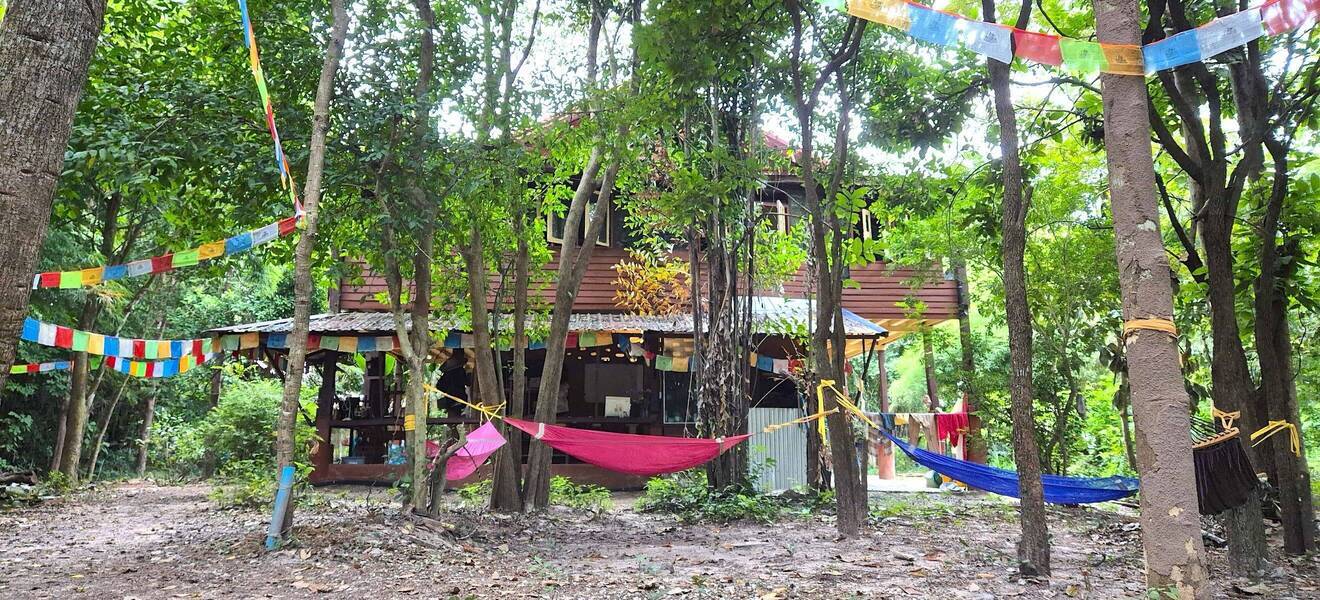 Ankunft im Ashram in Thailand