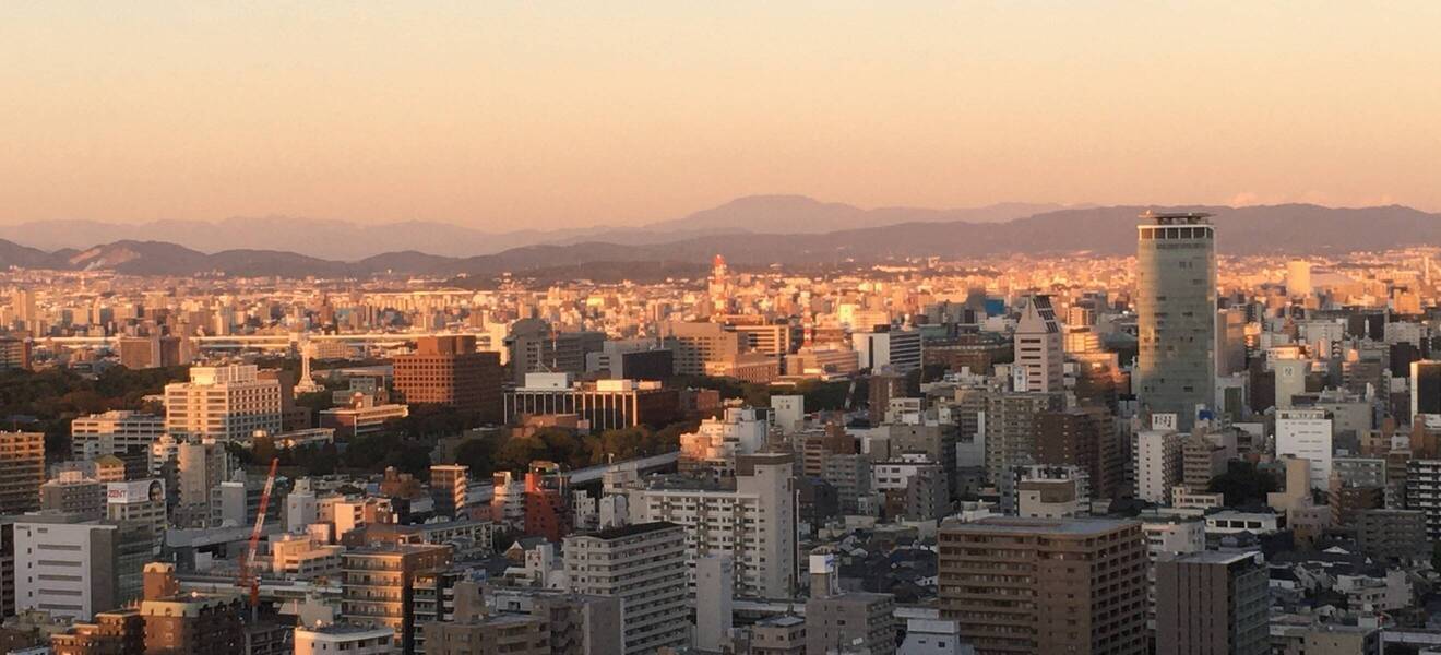 Sonnenaufgang über Nagoya