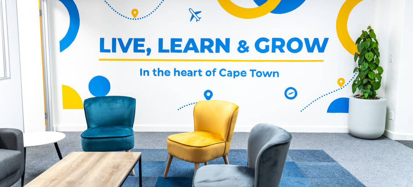 Lounge beim Sprachkurs in Südafrika