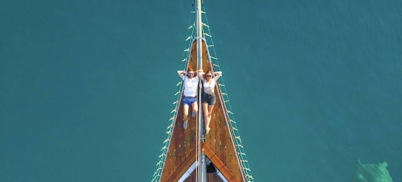 Volunteers bei der Bootstour in Kroatien