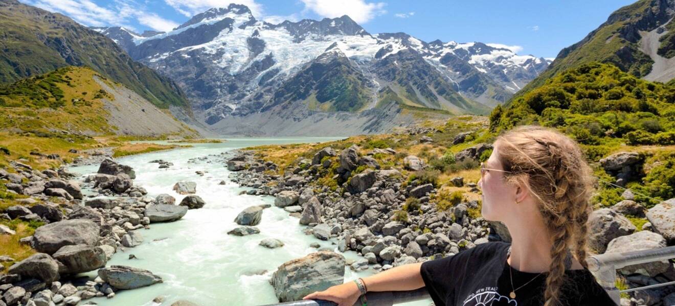 Ausblick über das Hooker Valley