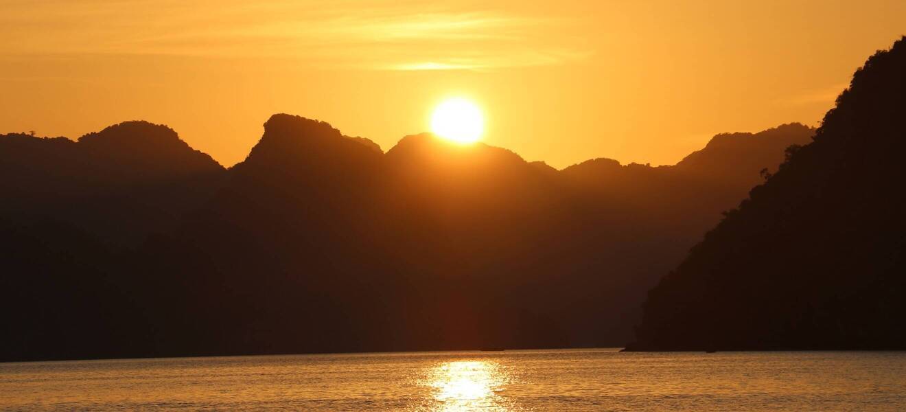 Sonnenuntergang über Vietnam