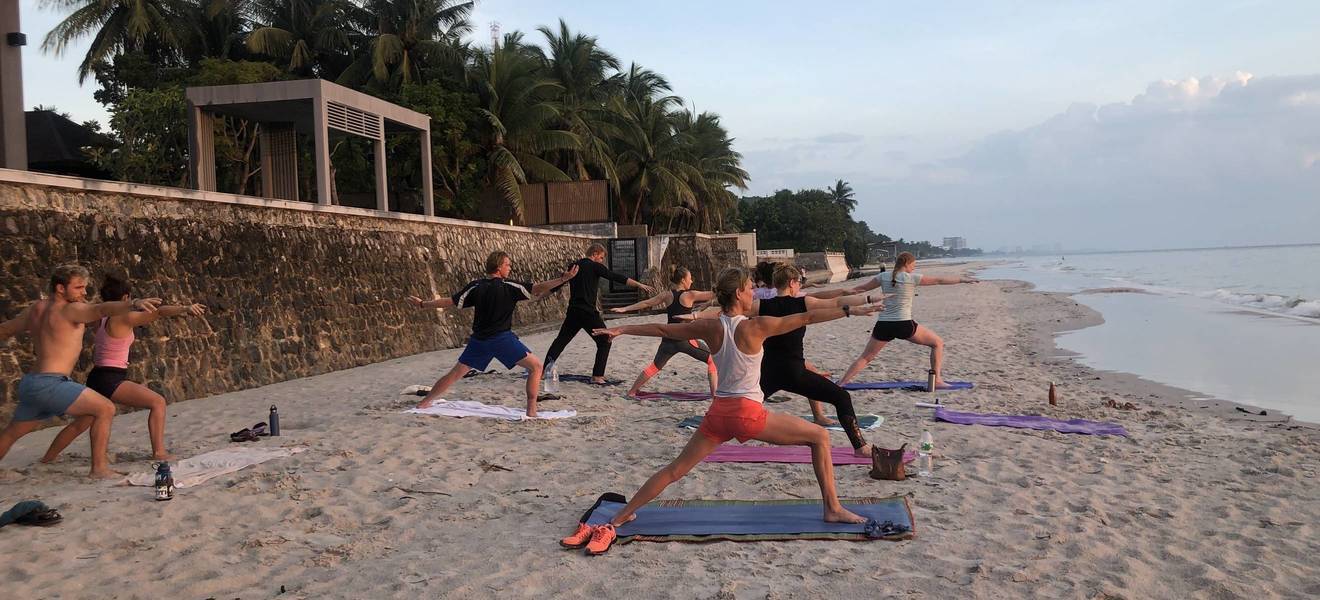 Beach Yoga in Thailand