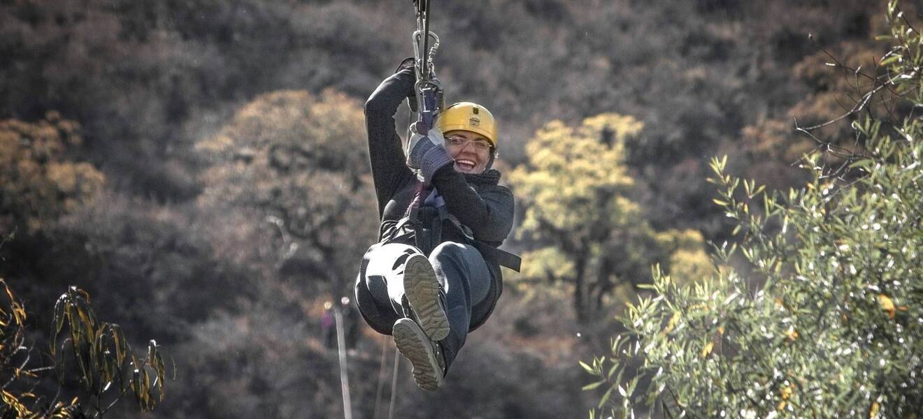 Zipline im Regenwald