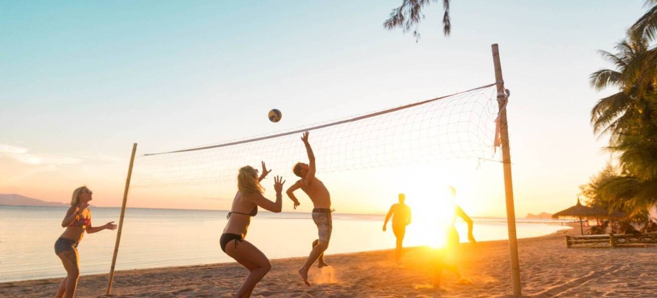 Volleyball am Strand von Koh Phangan 
