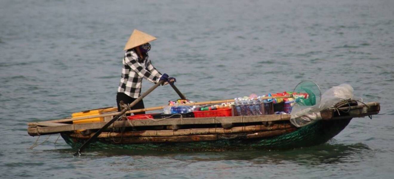 Schwimmender Markt in Vietnam