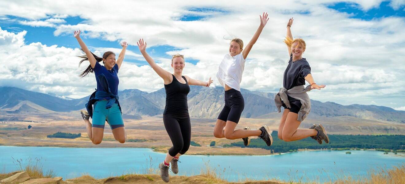 Gruppenfoto beim Mount John