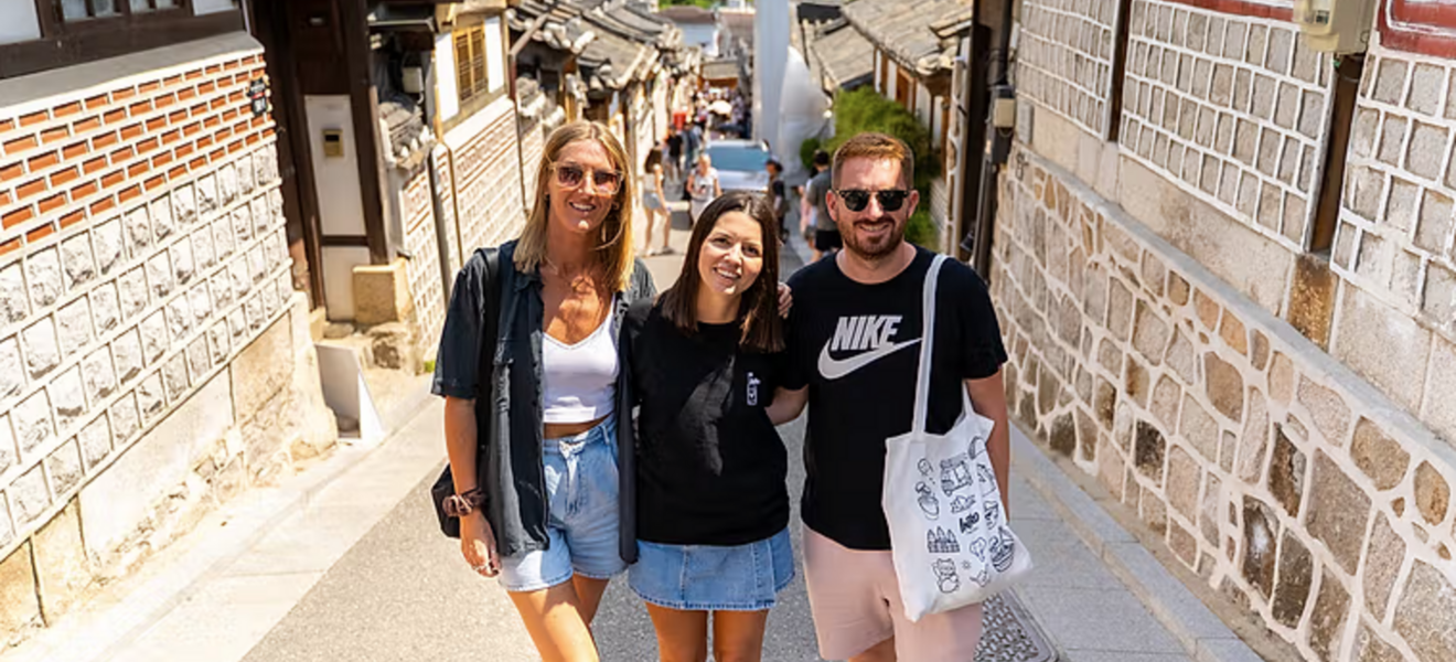 Gruppe in der Hanok Village