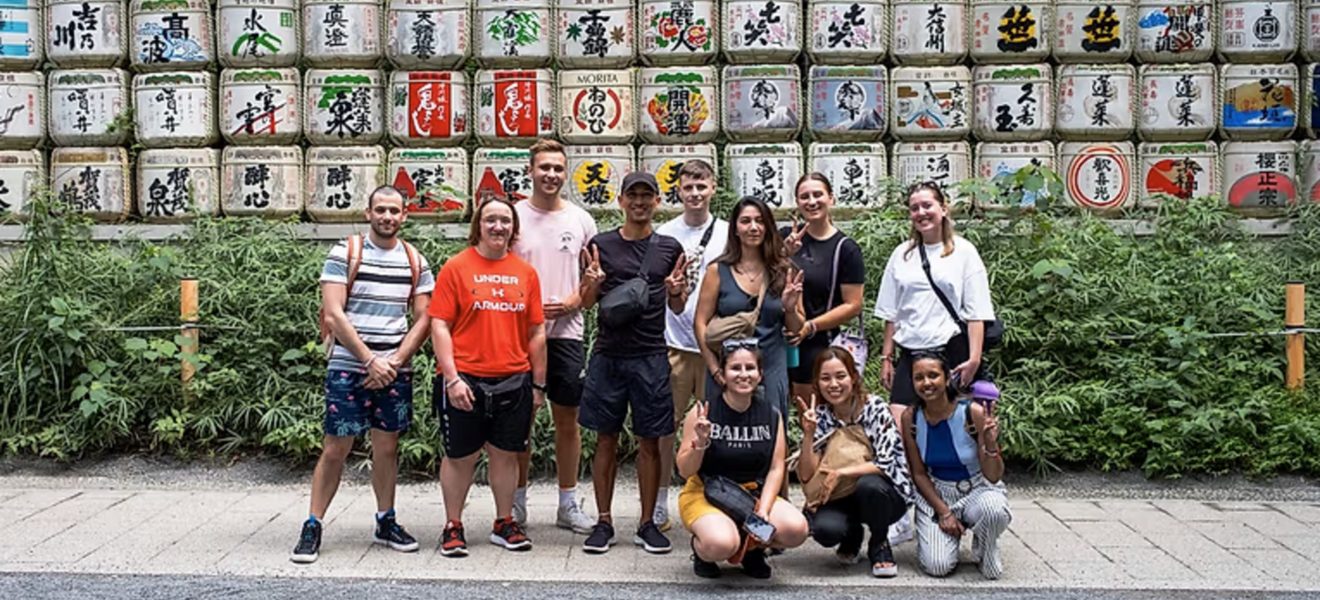 Weiterreise nach Japan - Gruppe in Tokyo