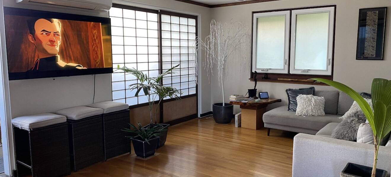 Wohnzimmer in einer Gastfamilie in Honolulu