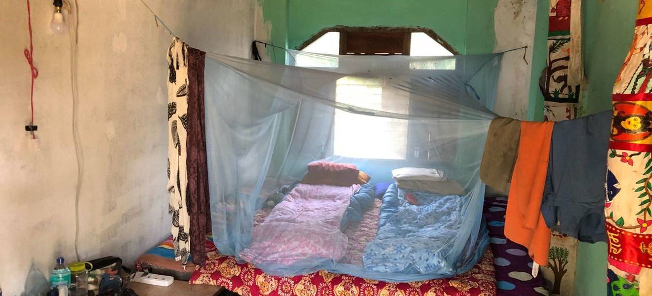 Betten in der Hütte