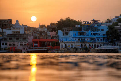 Sonnenuntergang über Pushkar