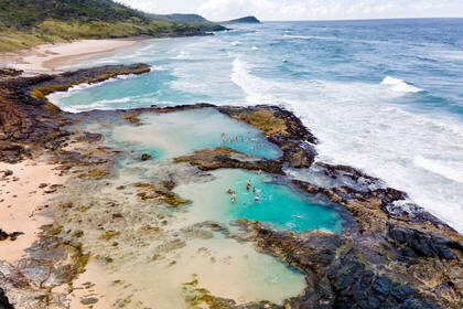 Champagne Pools auf Fraser Island