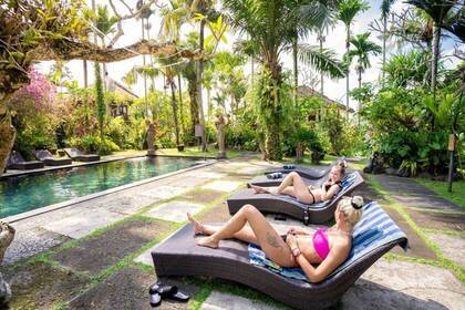 Unterkunft auf Ubud mit Pool