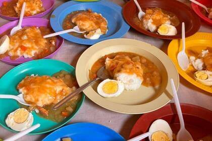 Essen in der Suppenküche in Namibia