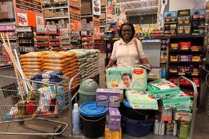 Einkaufen für die Suppenküche in Namibia