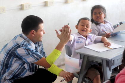 Betreuer in der Sprachschule