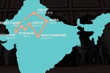 Reiseverlauf - 13 Tage Indien Erlebnisreise