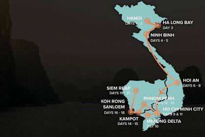 Reiseverlauf - 21 Tage Vietnam & Kambodscha Rundreise