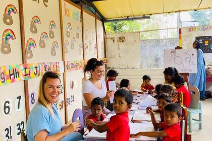 Volunteers bei der Arbeit