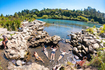 Entspannung in den heißen Quellen