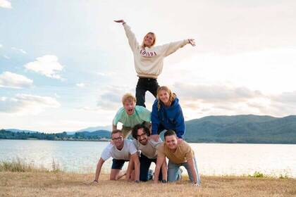 Gruppenfoto bei Te Anau 