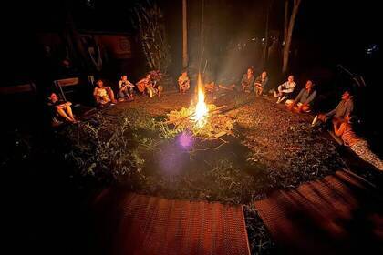 Meditation am Lagerfeuer