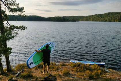 Mit dem Paddelboard auf den See