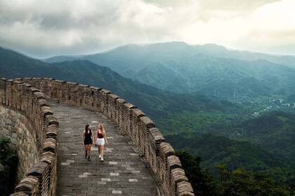 Panoramablick über die Chinesische Mauer