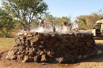 Swimming in the Elephant drinking pool