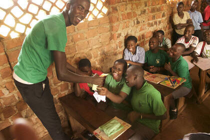 Volunteering at a school in Uganda