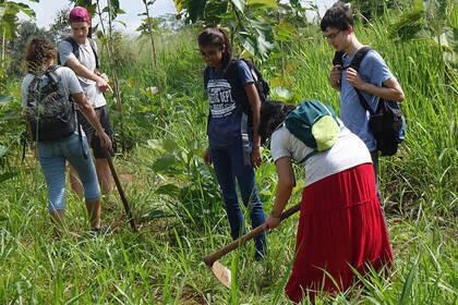 Feldforschung unter Anleitung einer Projektmitarbeiterin