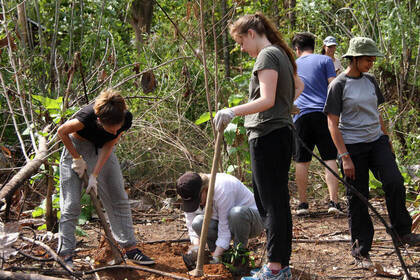 Mit dir gemeinsam arbeiten Volunteers aus aller Welt