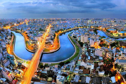 Ho Chi Minh City bird's-eye view
